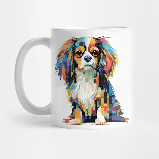 Cavalier King Charles Dog Pet World Animal Lover Furry Friend Abstract by Cubebox